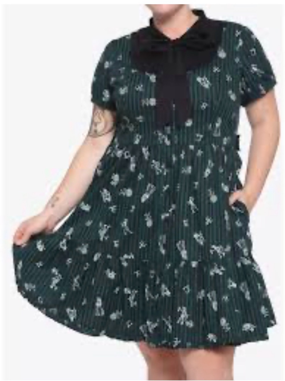 Her Universe Disney Haunted Mansion Icon Dress Green Black Size Large